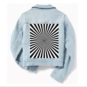 Original Hand-made Fad Blue Jean Jacket Art